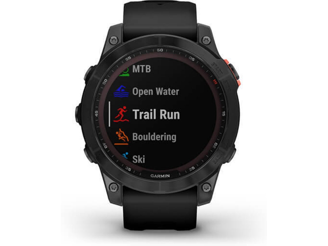 Reloj Deportivo GARMIN Fenix 7 Solar (Bluetooth - Hasta 14 días de autonomia con Energia Solar - Negro)