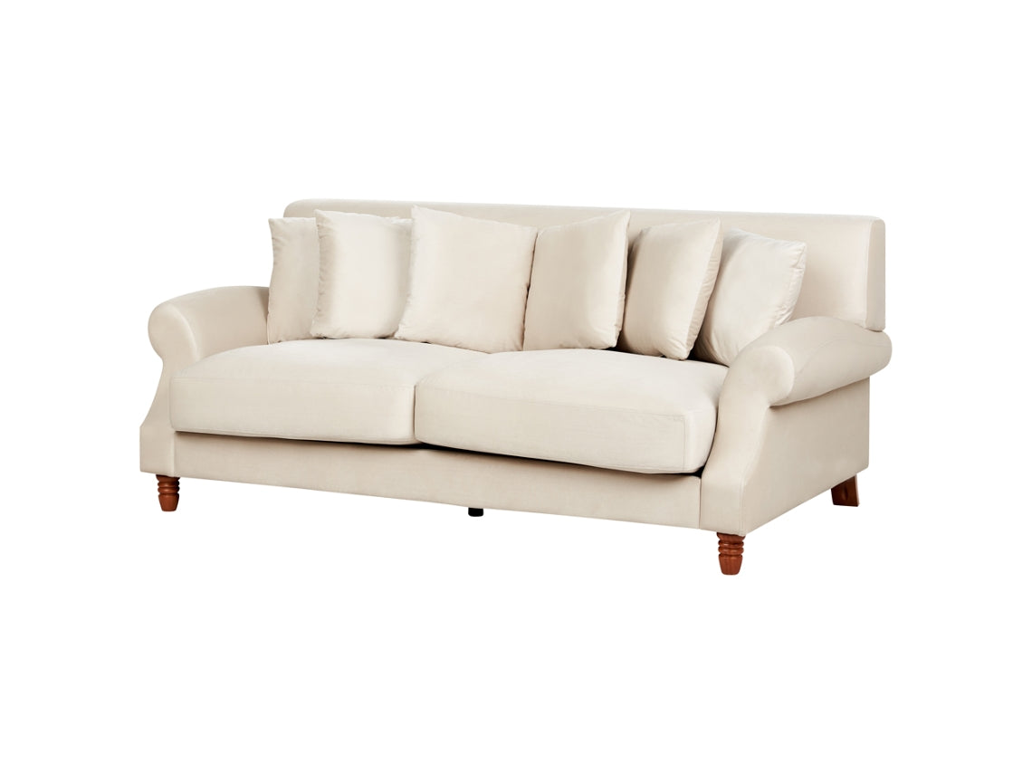 Sofá de 2 plazas BELIANI Eike de Terciopelo Blanco 186x102x82