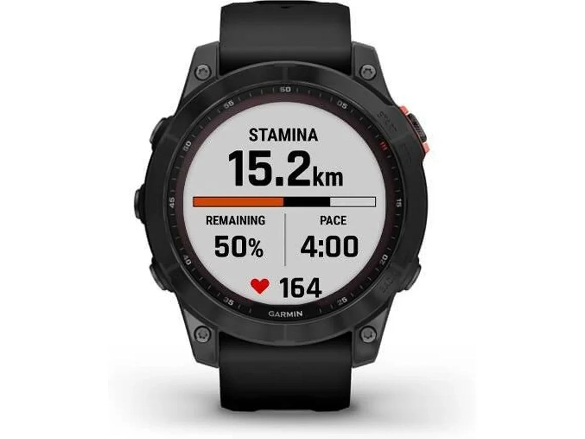 Reloj Deportivo GARMIN Fenix 7 Solar (Bluetooth - Hasta 14 días de autonomia con Energia Solar - Negro)