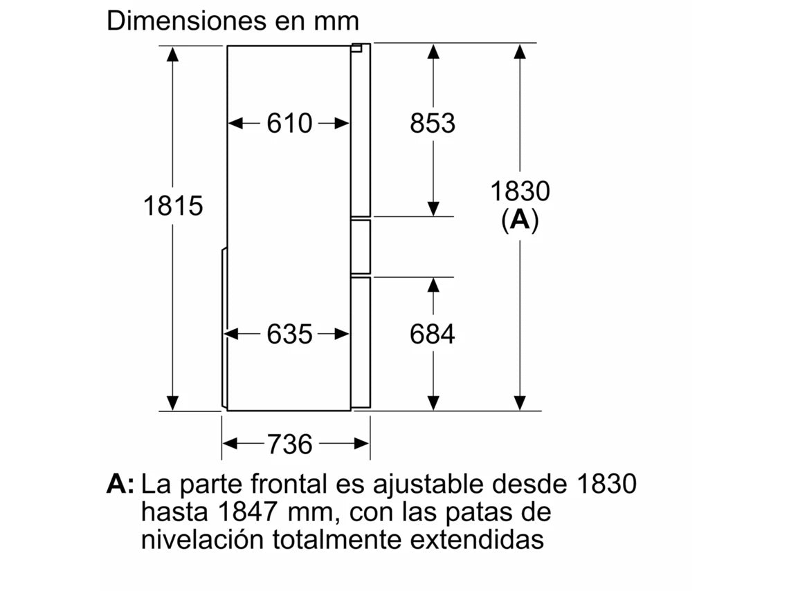 Frigorífico Americano SIEMENS KF96RSBEA (No Frost - 183 cm - 572 L - Negro)