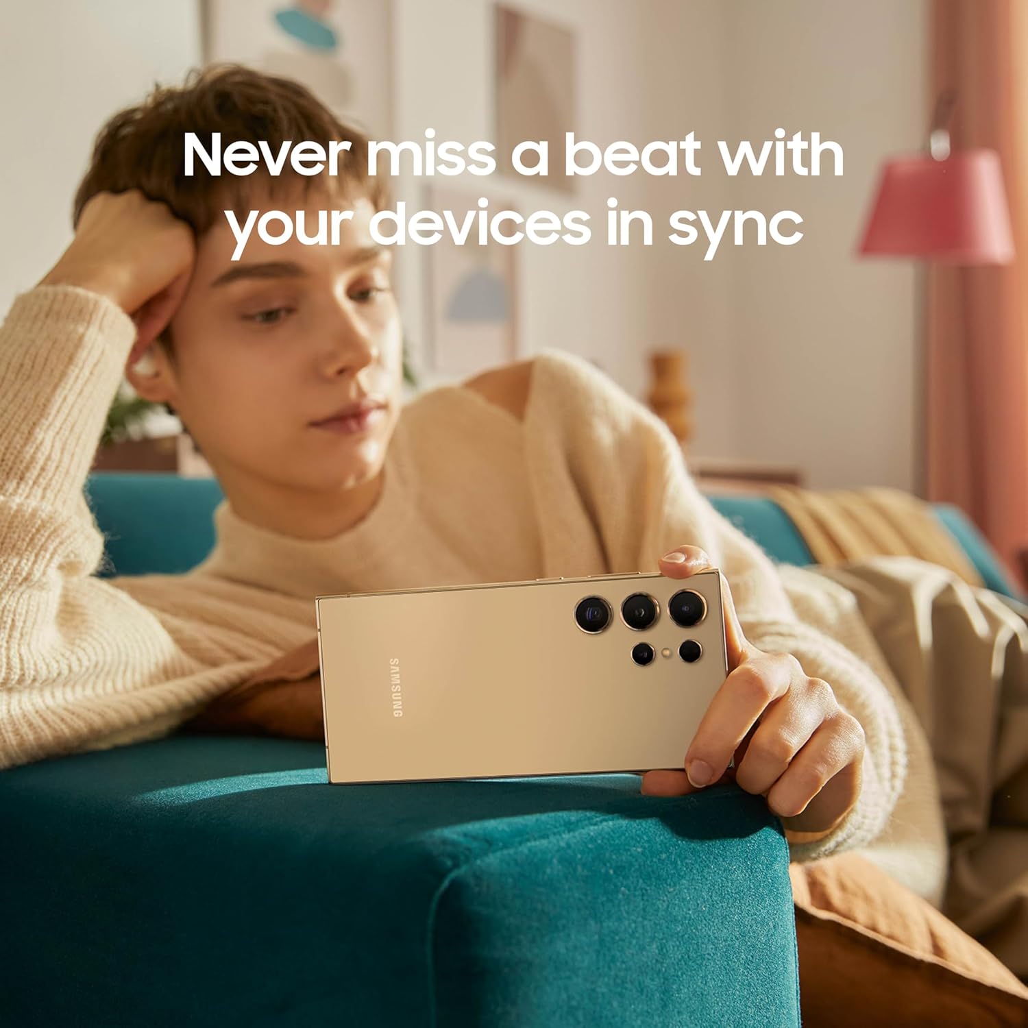 Teléfono móvil Samsung Galaxy S24 Ultra, smartphone con IA de 256 GB, Android desbloqueado, cámara de 200 MP con zoom de 100x, procesador rápido, batería de larga duración, pantalla de borde a borde, S Pen, versión de EE. UU., 2024, color negro titanio.