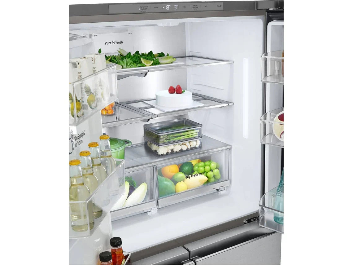 Frigorífico Americano SBS LG GMG960MBJE INSTAVIEW DOOR (No Frost - 179.2 cm - 638 L - Inox)
