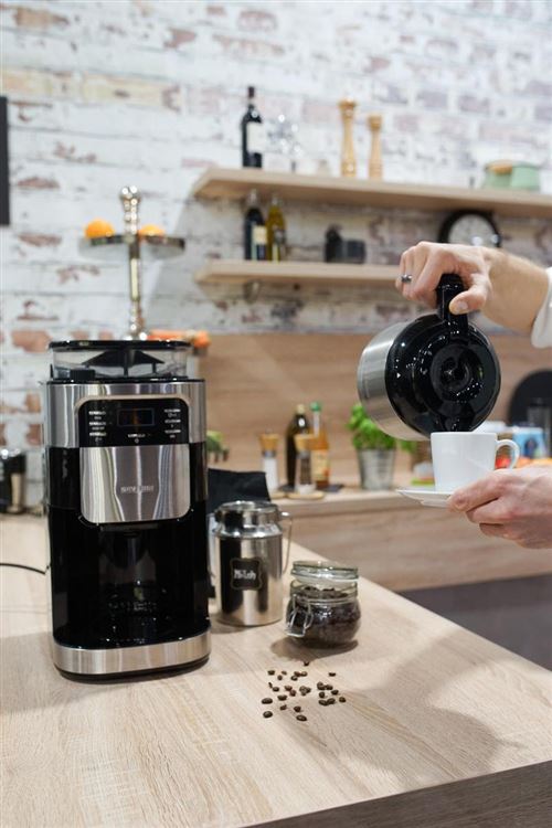 SEVERIN KA 4810 - Cafetera - 10 tazas - acero inoxidable/negro