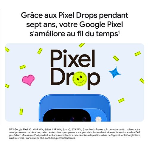 Smartphone Google Pixel 10 6,3" 5G Doble SIM 128 GB Negro Volcánico