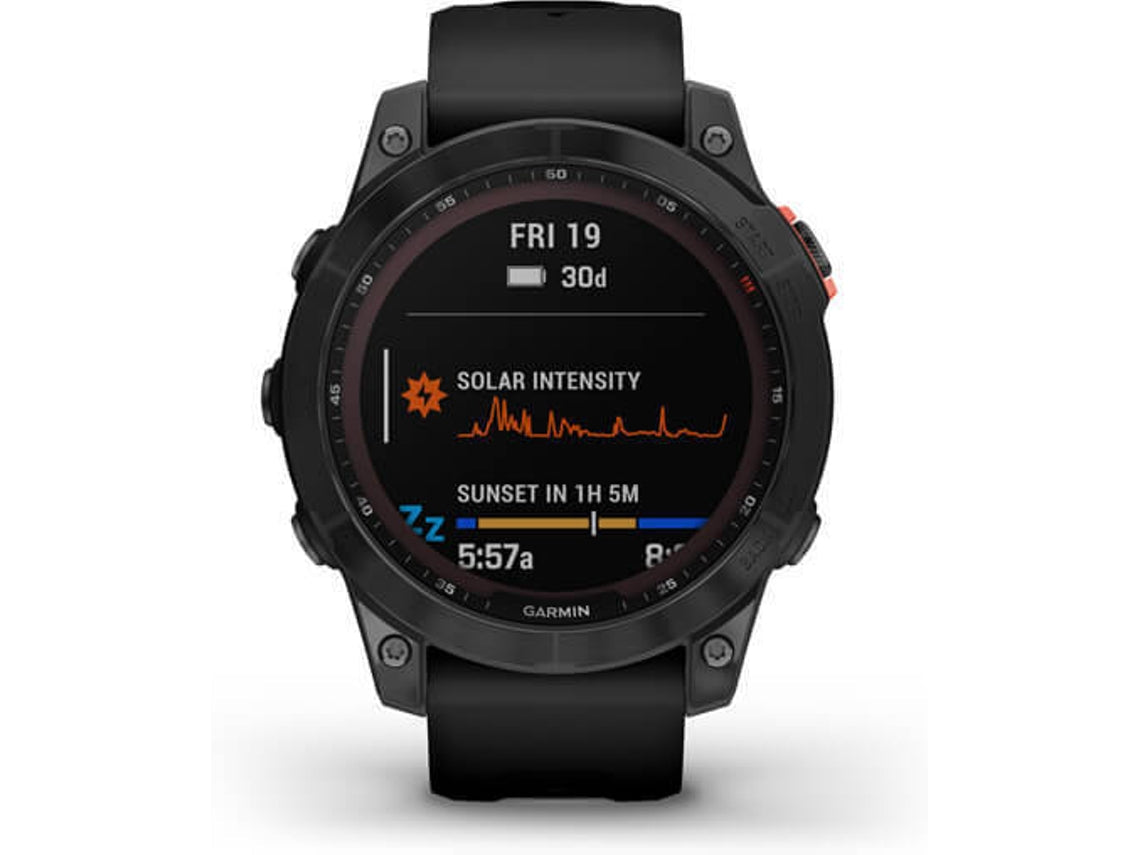 Reloj Deportivo GARMIN Fenix 7 Solar (Bluetooth - Hasta 14 días de autonomia con Energia Solar - Negro)