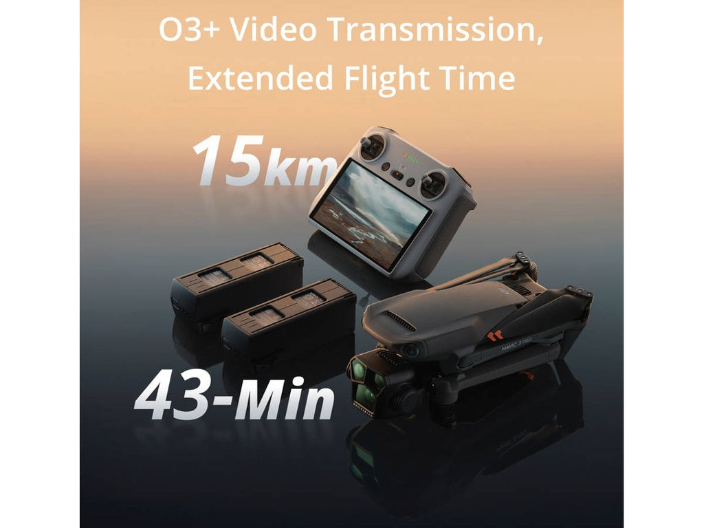 Drone DJI Mavic 3 Pro con DJI RC (5.1K - Autonomía: Hasta 43 minutos - Negro)