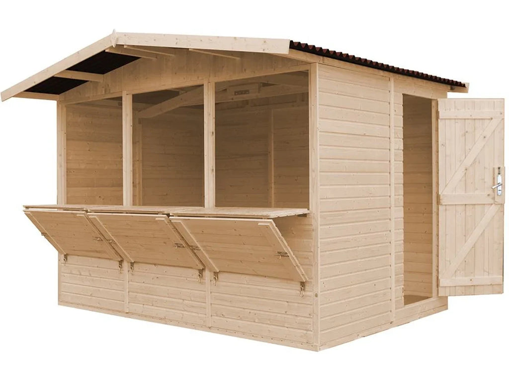 Caseta de Jardín de Madera TIMBELA M150A (6 M² - 232 x 336 x 263 cm)