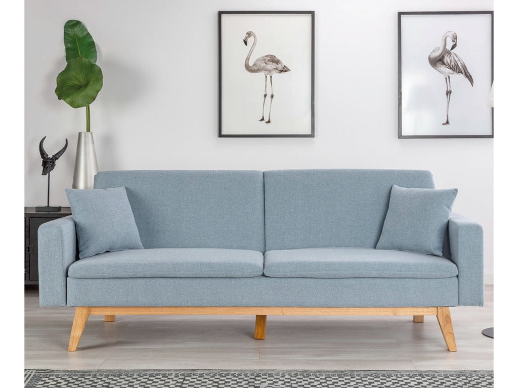 Sofá Cama Nalui Reine 3 Plazas Azul Celeste