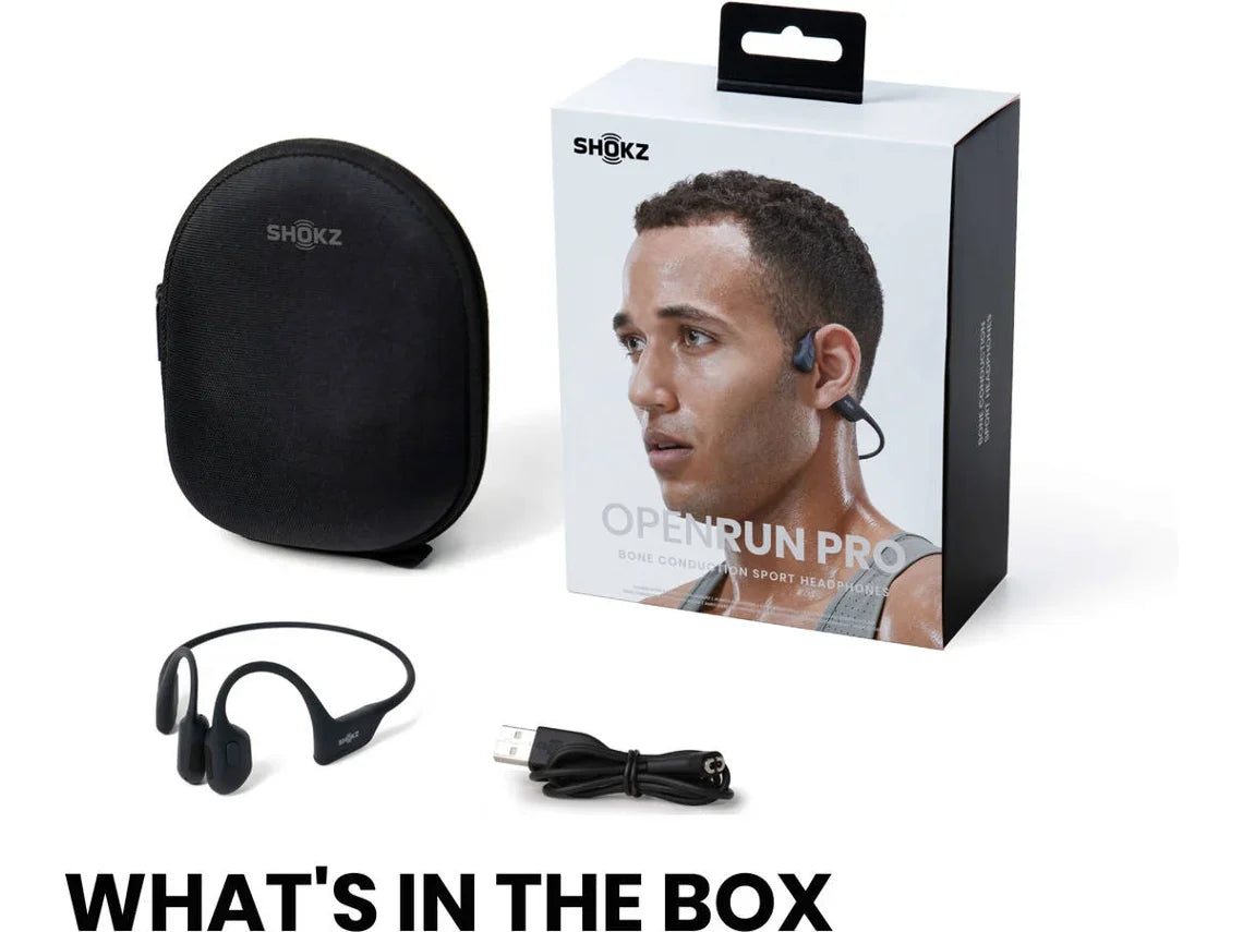 Auriculares Bluetooth Multipoint SHOKZ Openrun Pro (Open Ear - Micrófono - Negro)
