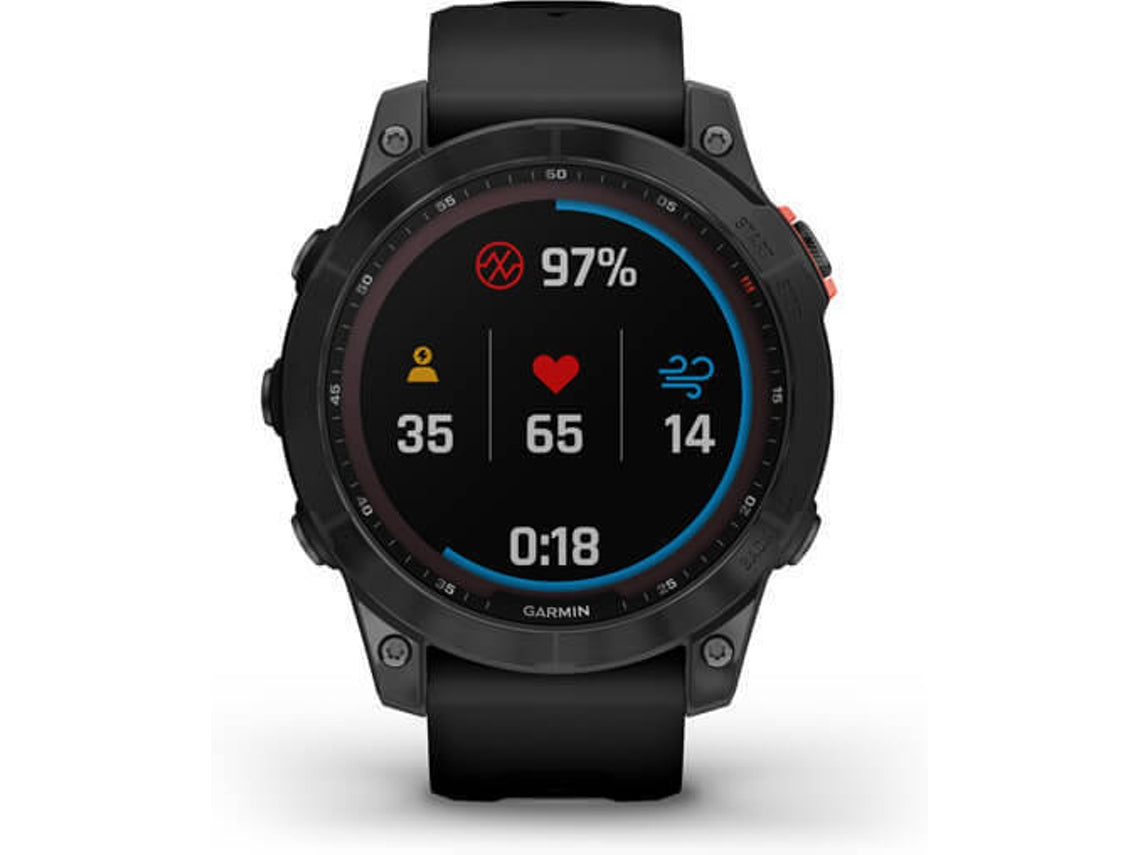 Reloj Deportivo GARMIN Fenix 7 Solar (Bluetooth - Hasta 14 días de autonomia con Energia Solar - Negro)