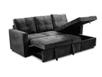 Sofa Cama Chaise Longue Pau 215cm Negro (215 x 85 x 135 cm)