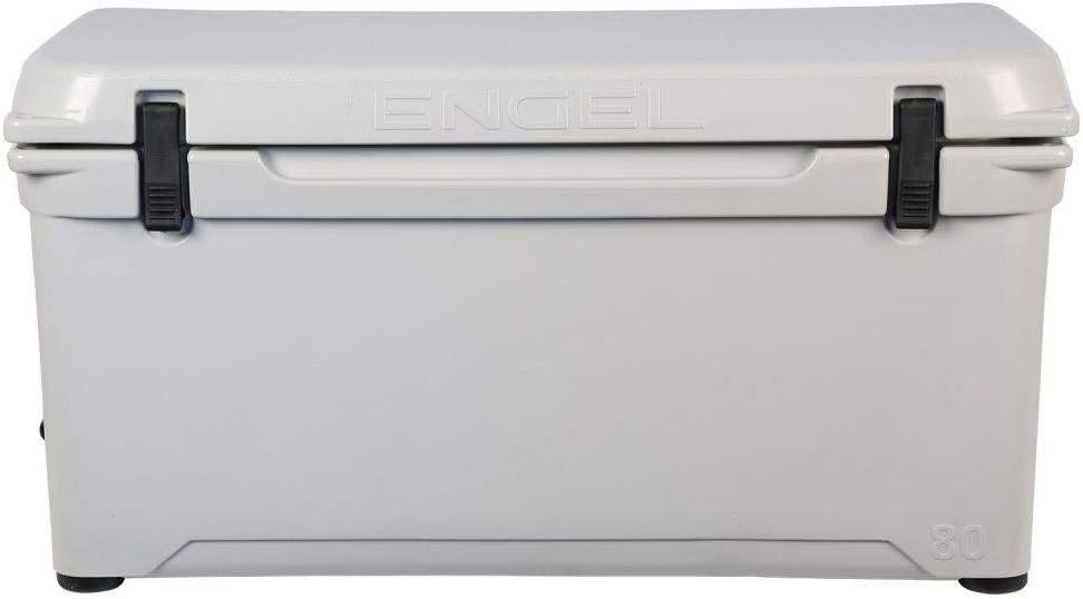 Cubo para hielo Engel Coolers ENG80 | Nevera rotomoldeada de alto rendimiento y durabilidad, capacidad para 75 latas, sin costuras, ideal para camping, caza y pesca - Gris mate