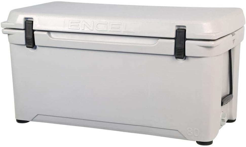 Cubo para hielo Engel Coolers ENG80 | Nevera rotomoldeada de alto rendimiento y durabilidad, capacidad para 75 latas, sin costuras, ideal para camping, caza y pesca - Gris mate