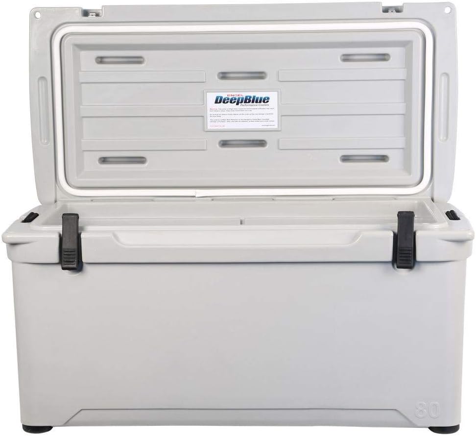 Cubo para hielo Engel Coolers ENG80 | Nevera rotomoldeada de alto rendimiento y durabilidad, capacidad para 75 latas, sin costuras, ideal para camping, caza y pesca - Gris mate