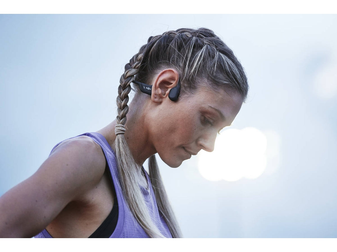 Auriculares Bluetooth Multipoint SHOKZ Openrun Pro (Open Ear - Micrófono - Negro)