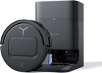 ECOVACS DEEBOT T80 Omni Robot Aspirador Fregador, 18 000 Pa, Limpieza Automática Instantánea OZMO Roller, ZeroTangle 3.0, Lavado con Agua Caliente 40-75 ℃, Secado con Aire Caliente, Negro