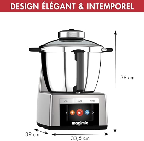 Magimix Cook Expert Chrome 18900 Robot de Cocina Multifuncional 3,5 L, Motor Profesional, Cromo Mate
