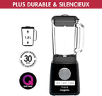 Magimix Blender Power Batidora Profesional 4 - Licuadora Eléctrica, Picadora, Batidora para Smoothies, Robot Picador Multifuncional - Vaso de vidrio - Negro