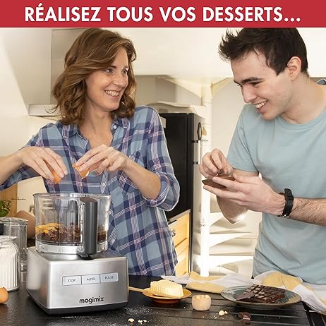 Magimix Robot de cocina 18592 CS 5200 XL Cromo - Magimix 5200 XL - Fabricado EN FRANCIA