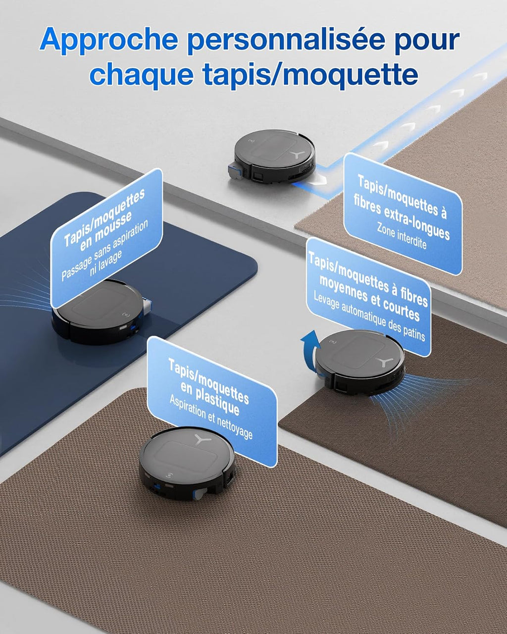 ECOVACS DEEBOT T80 Omni Robot Aspirador Fregador, 18 000 Pa, Limpieza Automática Instantánea OZMO Roller, ZeroTangle 3.0, Lavado con Agua Caliente 40-75 ℃, Secado con Aire Caliente, Negro