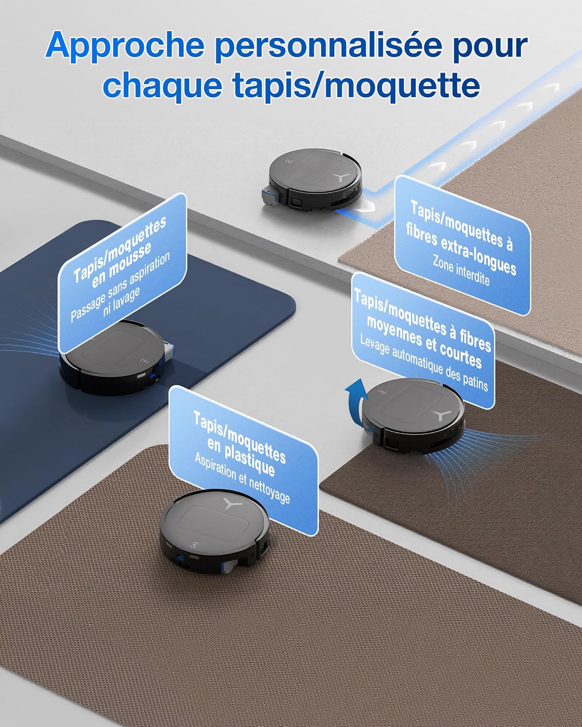 ECOVACS DEEBOT T80 Omni Robot Aspirador Fregador, 18 000 Pa, Limpieza Automática Instantánea OZMO Roller, ZeroTangle 3.0, Lavado con Agua Caliente 40-75 ℃, Secado con Aire Caliente, Negro