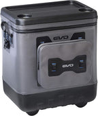 Nevera con ruedas Evolution Outdoor, aislada y a prueba de fugas, EVO Premium, con tapa moldeada en ABS, 8 presillas para accesorios y asa retráctil de 4 niveles