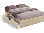 HABITDESIGN Cama doble de óxido con 4 cajones (210 cm x 55 cm x 10,1 cm)
