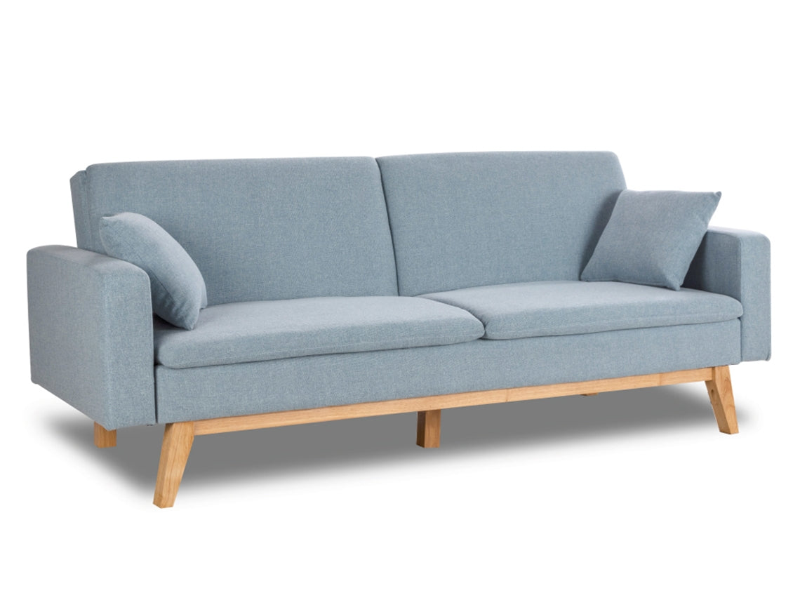 Sofá Cama Nalui Reine 3 Plazas Azul Celeste