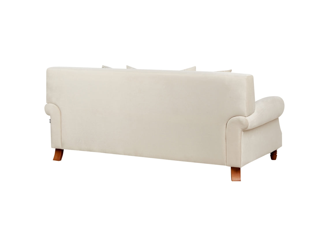 Sofá de 2 plazas BELIANI Eike de Terciopelo Blanco 186x102x82