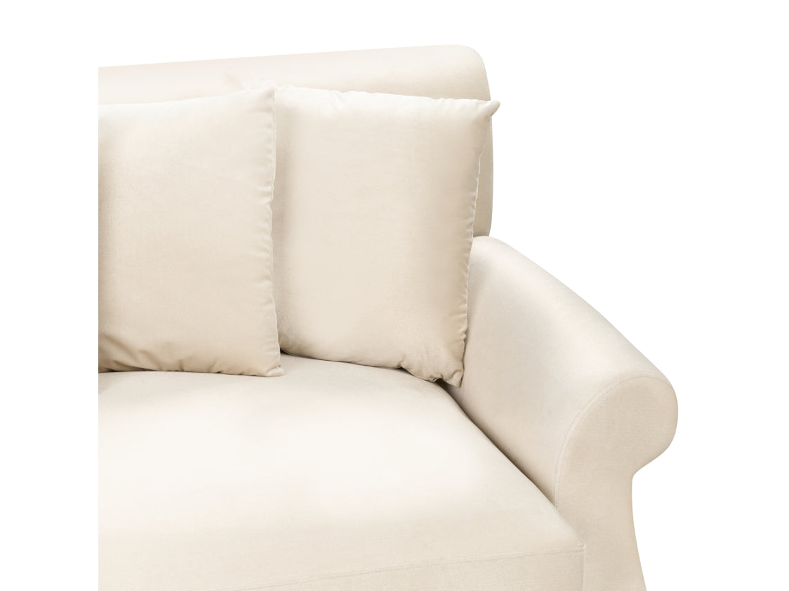 Sofá de 2 plazas BELIANI Eike de Terciopelo Blanco 186x102x82