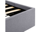 vidaXL Cama con almacenaje hidráulica 90x200 cm tela gris claro
