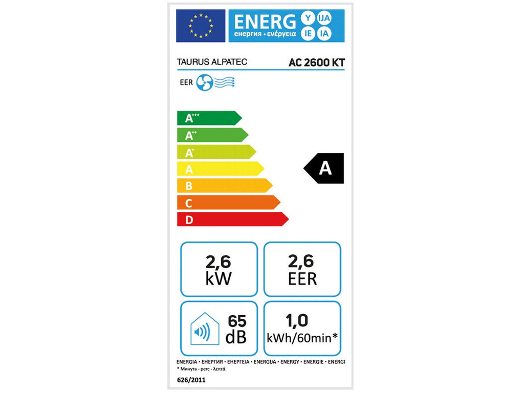 Aire Acondicionado Portátil TAURUS ALPATEC AC2600KT (18 m² - 9000 BTU - Gris)